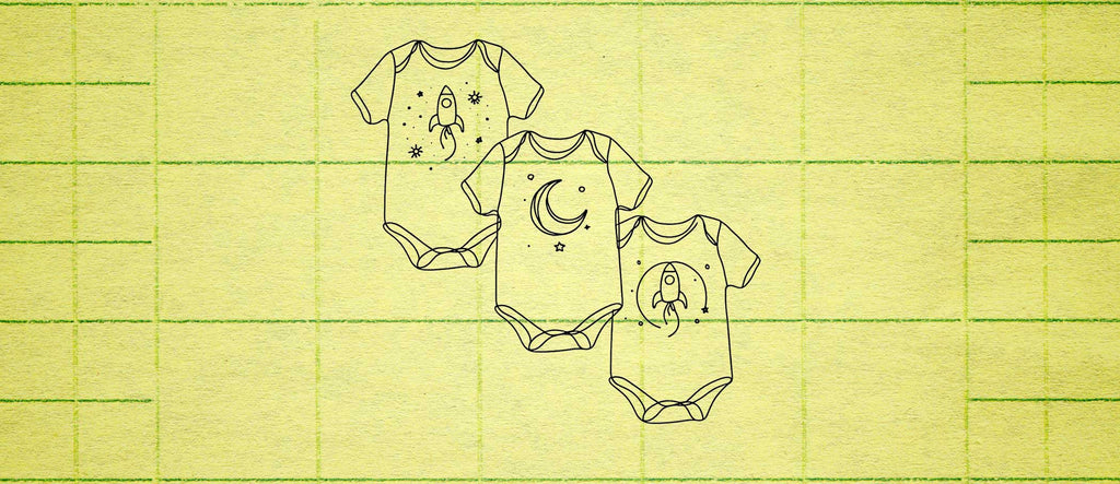 drawing of baby onesie