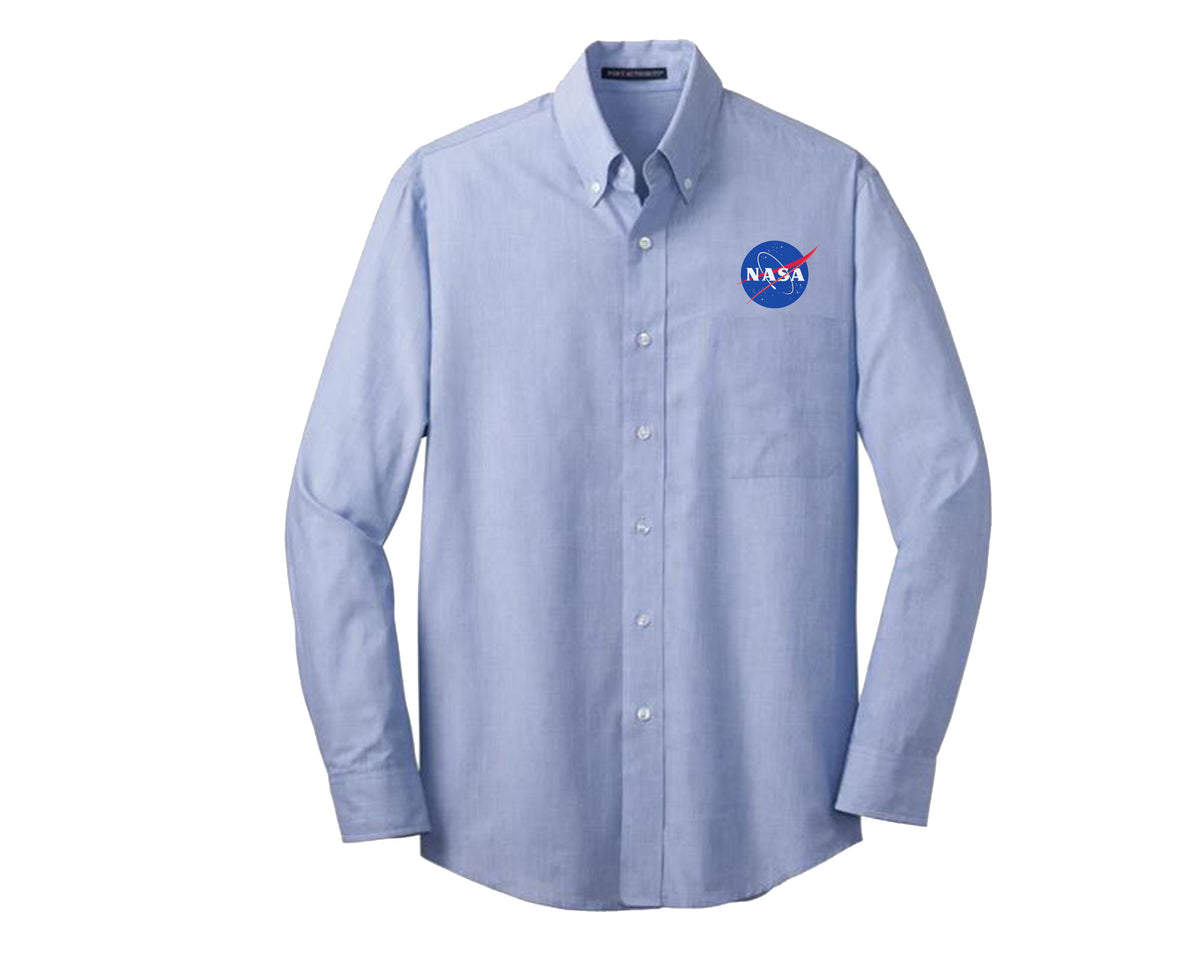 NASA Meatball Long Sleeve Blue Dress Shirt The JPL Store